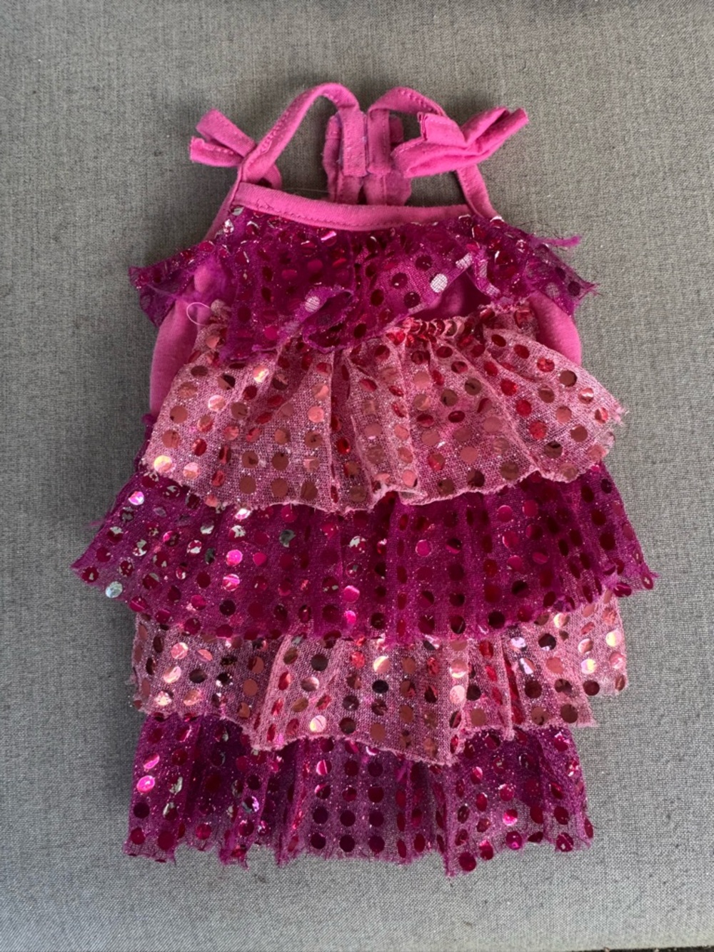 Dog, Sparkle, Ruffle, Dress - Pink